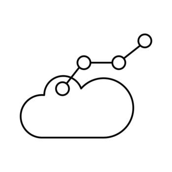 Cloud computing, chart vector icon