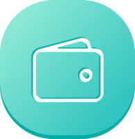 Wallet icon in flat design style. Finance signs illustration. png