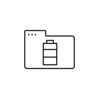 Folder battery vector icon