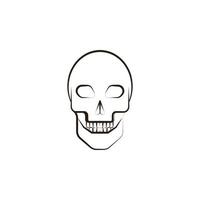 human skull vector icon