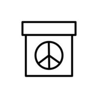 Calendar, peace vector icon