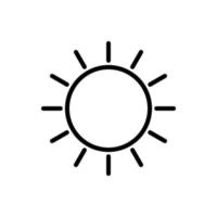 Sun, weather vector icon