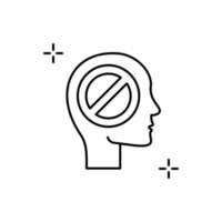 Brain, thinking, addictions vector icon