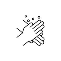 Hand clap friend vector icon