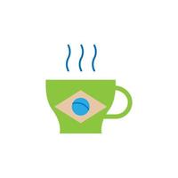 coffee color from Brazilian carnival set vector icon