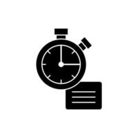 Document time clock vector icon