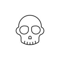 Skull, fairy tale vector icon