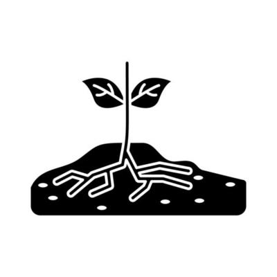 Soil ground leaves vector icon