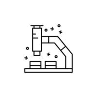 Research robotic arm vector icon