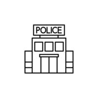 Police station, building vector icon