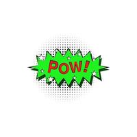 pop art POW bobble color vector icon