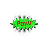 popular Arte pow borla color vector icono