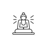 Buddha sitting vector icon