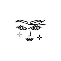 Eyebrow care vector icon