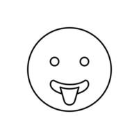 Tongue, smiling, emotions vector icon