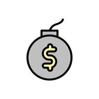 bomb dollar vector icon