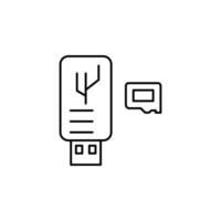 Gadget, card reader vector icon