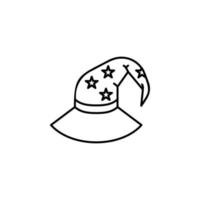 Witch hat, fairy tale vector icon