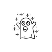 Ghost astonishment vector icon