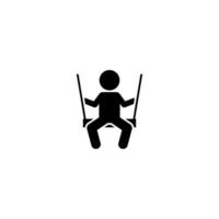 Swing, toy, educate, children, boy vector icon