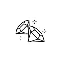 icono de vector de diamante