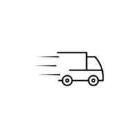 speed delivery truck vector icon