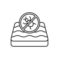 Mattress insect vector icon