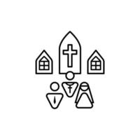 Marriage, Christianity vector icon