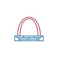 USA, gateway arch vector icon