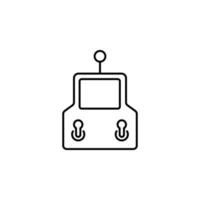 joystick field outline vector icon