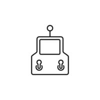 joystick field outline vector icon