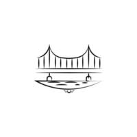 Bridge sea vector icon