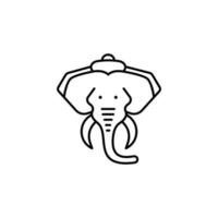 ganesha, elefante, santo vector icono