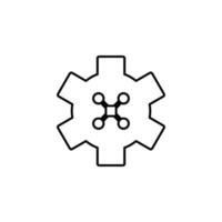 control of drones field outline vector icon