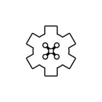 control of drones field outline vector icon