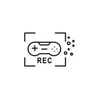 Rec game playing vector icon