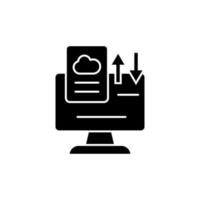 Computer arrow document vector icon