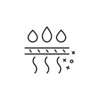 Textile water resistant drop vector icon