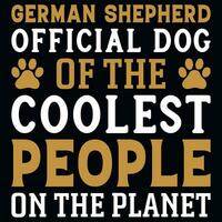 German shepherd tshirt design vector