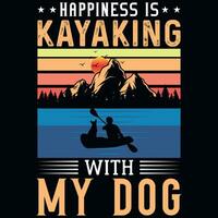 Kayaking graphics tshirt design vector