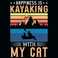 Kayaking graphics tshirt design vector