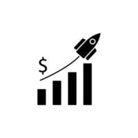 Dollar work startup vector icon