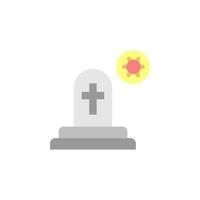 Grave, death, coronavirus vector icon