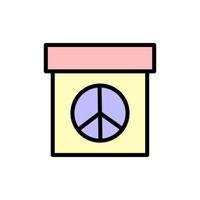 Calendar, peace vector icon