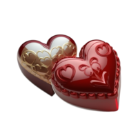 3d corazones para enamorado en rojo color png