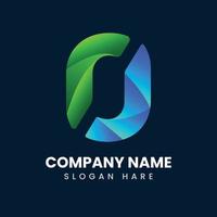 Letter O gradient company logo concept design vector. vector