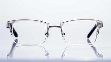 Optical common reading glasses isolated on white background. photo