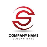 Red gradient abstract company logo vector design