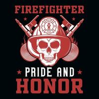 Firefighter graphics tshirt design vector