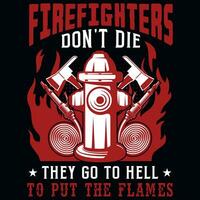 Firefighter graphics tshirt design vector